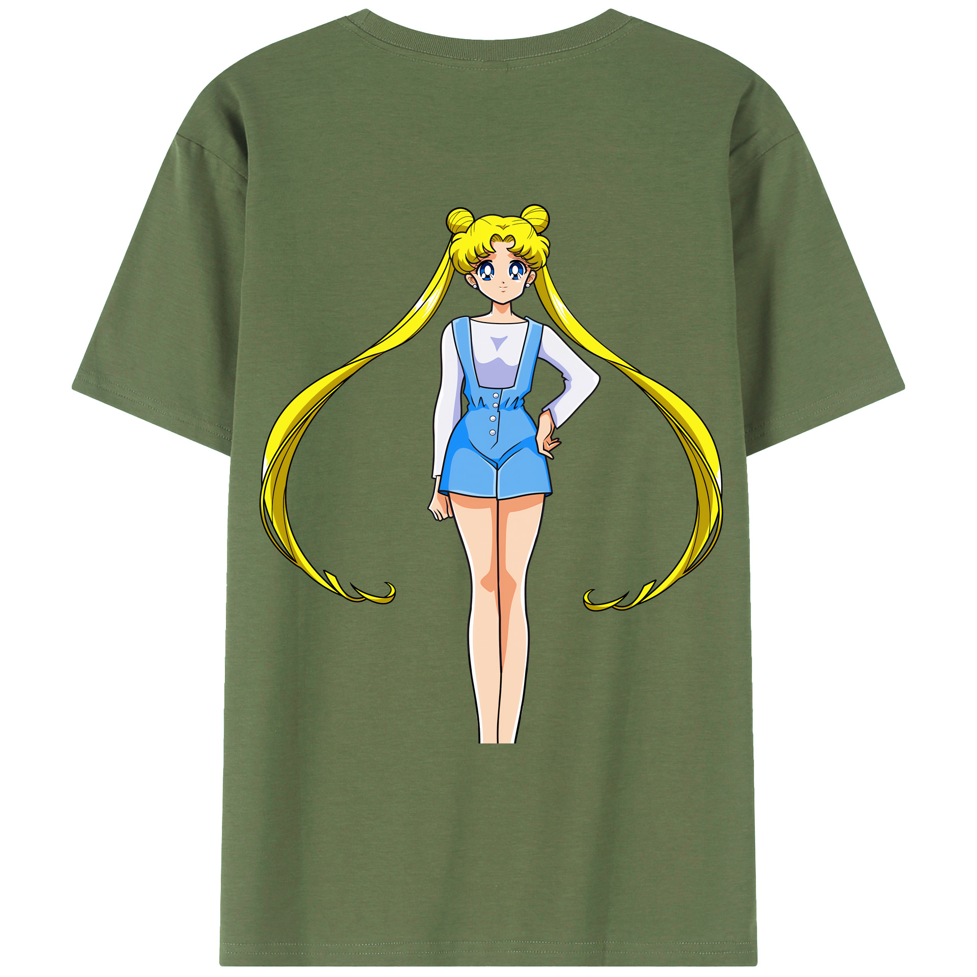 （画像用） 美少女戦士セーラームーン 愛野 美奈子 あいの みなこ Sailor Moon Aino Minako 綿100％ メンズ半袖Tシャツ（バックプリント） 通気性
